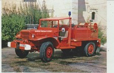 CPM BOUHY (58) SAPEURS-POMPIERS DE LA NIEVRE - CCFM DODGE WC 52