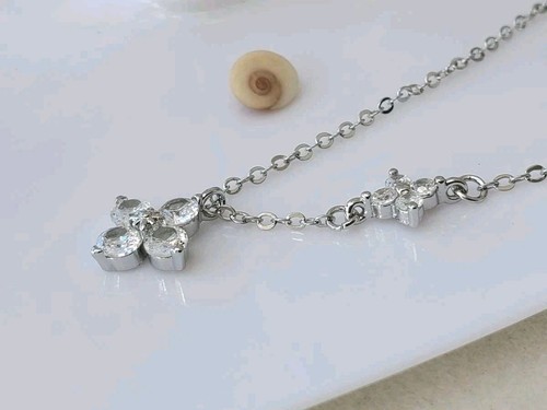 Collier trèfles argent - en,