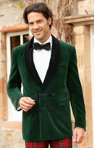 Veste fumeur verte pour - de,
