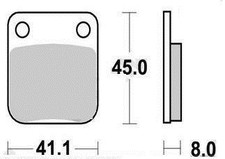 Plaquette Frein YAMAHA YFM 250 350 400 450/KAWASAKI KX 65 A1-A3 ,A4-AAF-ABF