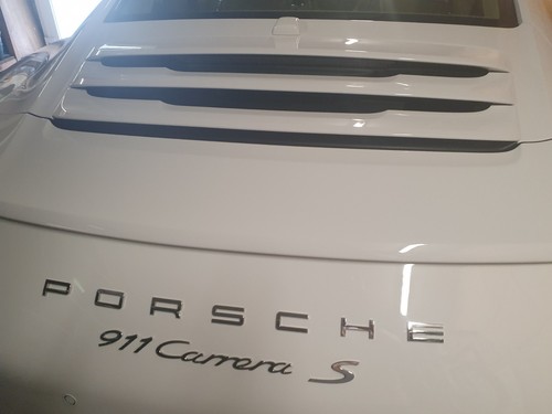 Lettrage porsche coffre - porsche, chrome