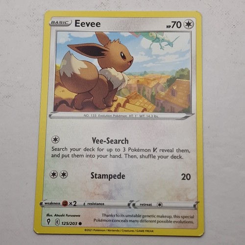 Carte pokémon evoli 125 - carte,