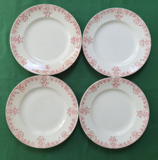 Faïence St Amand Fin XIX ème début XX ème  4 Assiettes Plates Orchidées