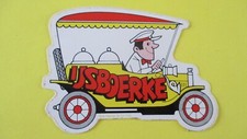 sticker vintage voiture glacier , GLACES IJSBOERKE (Belgique) 10,5 cm / 8 cm