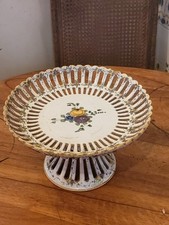 SIGNÉE EMILE TESSIER, COUPE ANCIENNE EN FAÏENCE DE MALICORNE