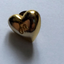 SONIA RYKIEL, PIN'S MÉTAL DORÉ EN FORME DE COEUR SR, VINTAGE, COLLECTOR