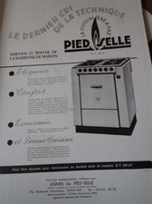 PIED SELLE cuisinière publicité papier FRANCE ILLUSTRATION 1949 col