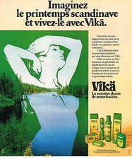 PUBLICITE ADVERTISING 074  1977  VIKA  eau de cologne déodorants savon