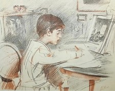 Paul César HELLEU : Ecolier