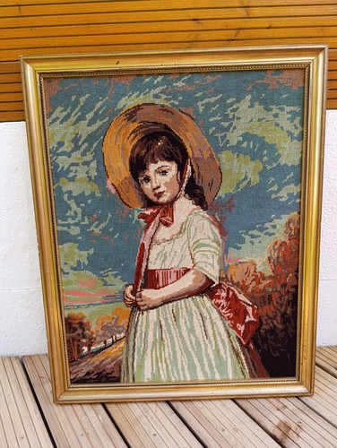 Canevas fini jeune fille - canevas, fini,
