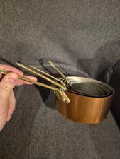 Lot de 4 casseroles en cuivre