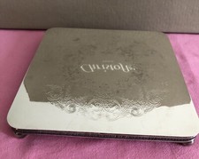 Dessous de plat de service Carré CHRISTOFLE  Malmaison métal A. 22cm. TBE