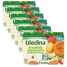 Blédina - Petits pots pour bébé - Mousseline de Ratatouille - 80% d'ngrédient...