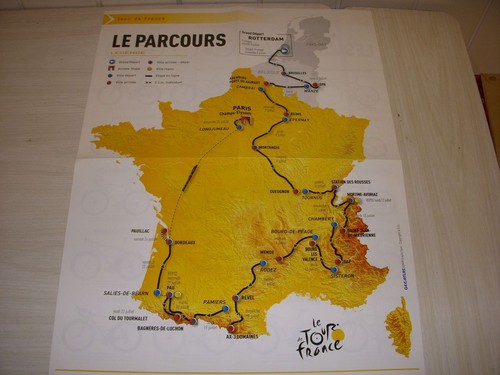 Cyclisme carte tour france - de,