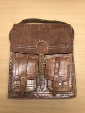 ancienne Sacoche cartable ecolier cuir