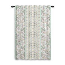 Rideaux Paisley Vert Rideaux marocains Floraux Aquarelle Vintage Rideaux de C...