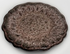Rare beau plat rond - rond, signé
