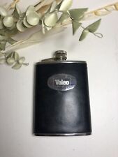 Flasque / Flacon en acier inoxydable - Valeo - Revêtement effet cuir noir