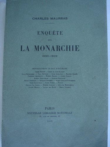 Charles maurras enquete sur - -,
