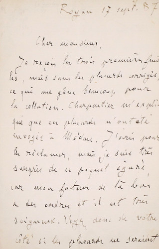Emile zola lettre - zola,