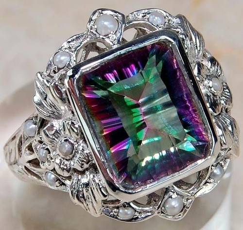Bague art déco filigrane - , en