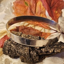 Jonc Ovale Argent 925 vintage Artisan 70x54mm Largeur 10mm Poinçon 925  13,4g