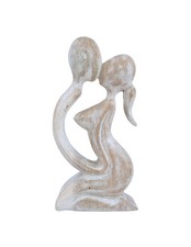 Statuette 20cm "Couple Sensuel" en bois sculpté | 