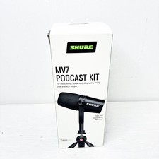 Kit de microphone USB Shure MV7 pour podcast avec support de trépied neuf