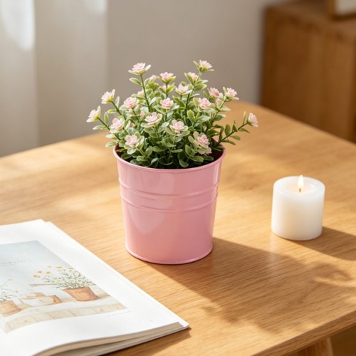 Pot fleurs fer noir - en,