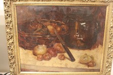 Tableau ancien Henri ALBERTI  (1868 - 1935)  XIX eme siècle nature morte