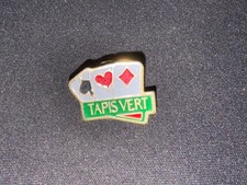 (V8) PINS BADGE ENAMEL VINTAGE COLLECTION LOGO FDJ TAPIS VERT POKER 3 CARTES