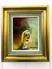 Martin ROLLAND (1926-2015), le clown, rare peinture acrylique sur toile, signée 