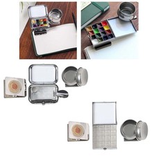 Boîte vide de Palette de peinture à l'aquarelle, cadre de stylo, Pot de
