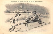 Légende de Saint-Saulge - Le facteur EN brouette