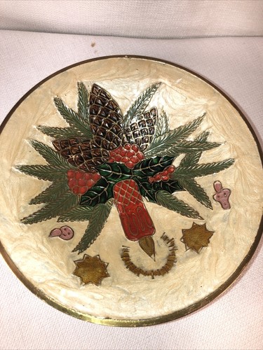 Brass enamel bowl cloisonné - brass,