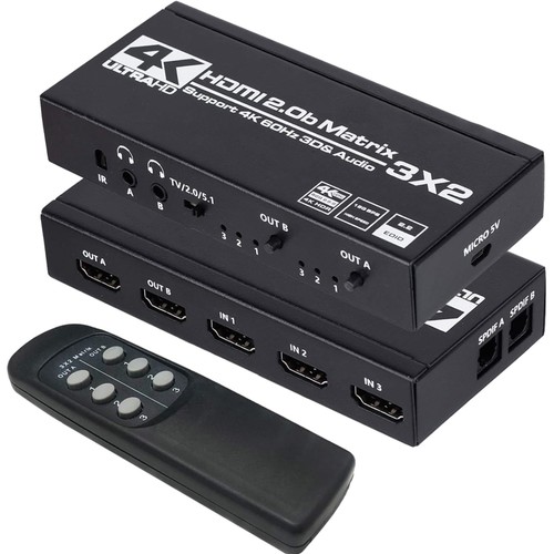 Hdmi 3x2 matrice - matrice, commutateur