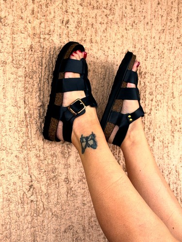 Sandales cuir véritable - cuir,