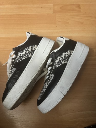 Black white platform sneakers - platform,