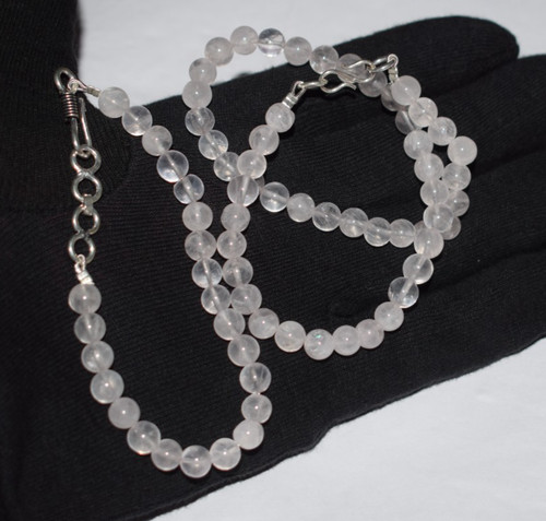 Naturel rose quartz 7mm lisse - rose,