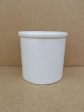 ancien pot à confiture à graisse en faience blanche de Creil et Montereau  -5-