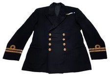 Lieutenant Veste Marine Britannique 60s Motif Reines Couronne Officiers Robe Rn
