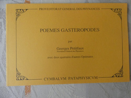 Cymbalum pataphysicum poèmes - pataphysicum,