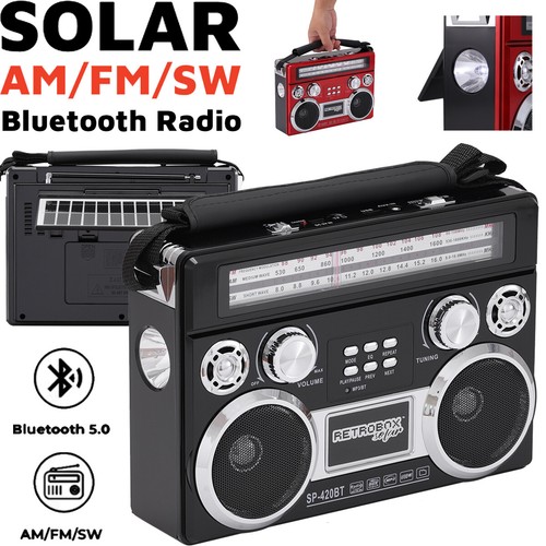 Solar rechargeable retrobox - solar,