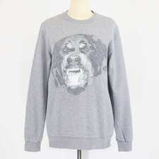 Givenchy Grey Cotton Rottweiler Print Cuban Fit Sweatshirt