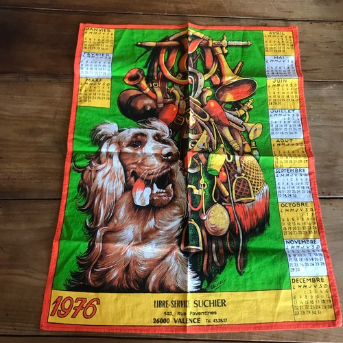 Torchon calendrier vintage n24 - calendrier,