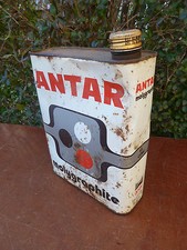 Ancien bidon d'huile ANTAR MOLYGRAPHITE vide deco garage vintage années 1950