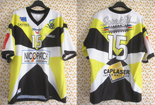 Maillot Volley Ball Castres Club porté #15 Nicopatch Shemsy vintage jersey - XL