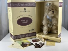 Caniche pour chien Steiff Tier 420085 1931 28 cm avec boîte d'origine et...