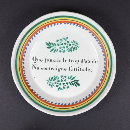 Assiette devise faïence de - assiette,