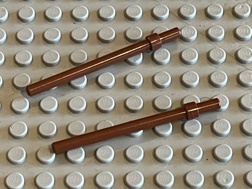 Lego redbrown bar 6l - x, with